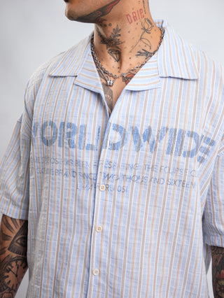 PRINT LINE RELAX SHIRT