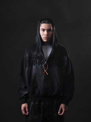 DISTURBED BOXY HOODIE