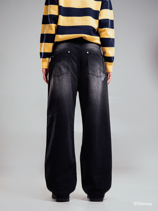 BLACK DENIM DISNEY PANT