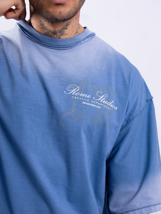 BLUE WASH BOXY TEE